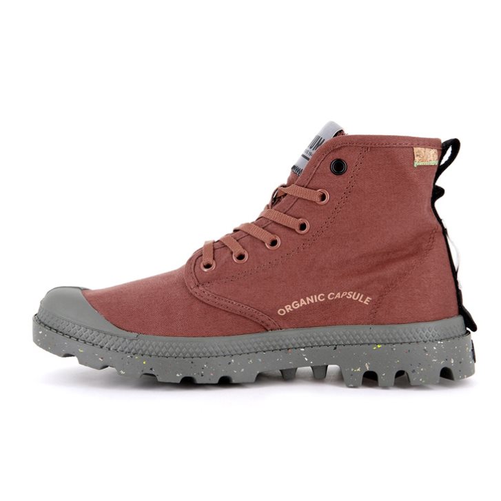 Palladium Pampa Organic Metro Women's Boots Coral | UK F904-VIT